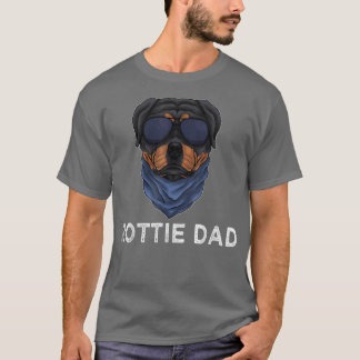 Mens Rottie Dad Rottweiler Puppy Funny Father's Da T-Shirt