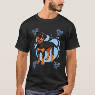Mens Rottweiler Art Drawing Stars Boys Rottweiler T-Shirt
