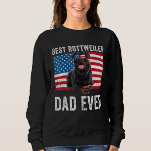 Mens Rottweiler Dad American Flag Dog  Owner Rotti Sweatshirt