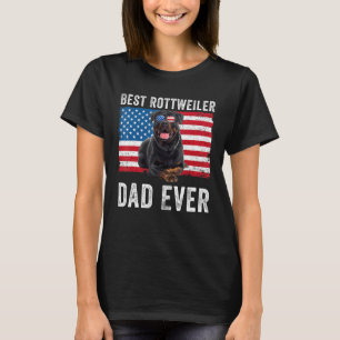Mens Rottweiler Dad American Flag Dog Owner Rotti T-Shirt