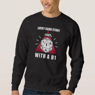 Mens Rpg Games Game Dice D1 Pnp Character Pen And Sweatshirt
