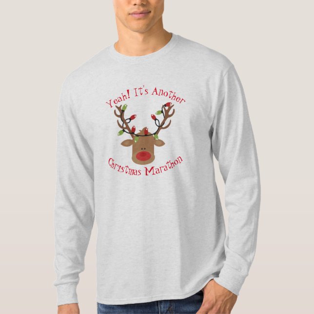 Mens Rudolph Christmas T-Shirt (Front)