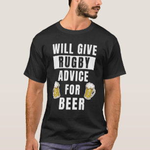 Mens Rugby Advice For Beer Sport College Coaching  T-Shirt