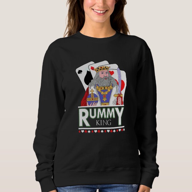 Mens Rummy King Gin Two-Player Card Game Rum And G Sweatshirt (Front)