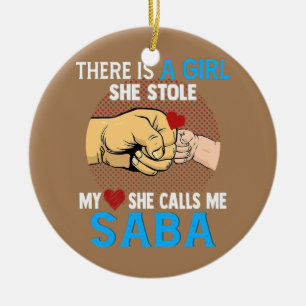 Mens Saba Father's Day From Wife And Daughter She Ceramic Tree Decoration