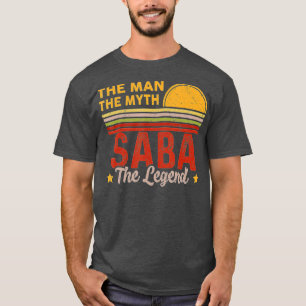 Mens Saba The Man Myth Legend Retro Grandpa Father T-Shirt