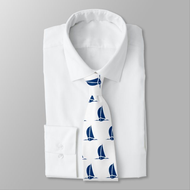 Mens Sailboat Tie (Tied)