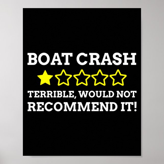 Mens sailor &amp; funny boat crash performance  poster (Front)
