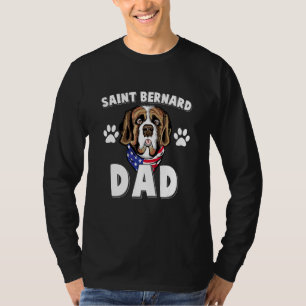 Mens Saint Bernard Graphic Boys Men Dads St Bern T-Shirt