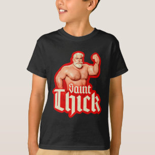Mens Saint Thick Xmas Beefy Santa T-Shirt