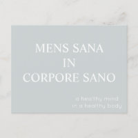 Mens Sana In Corpore Sano Postcard - Grey