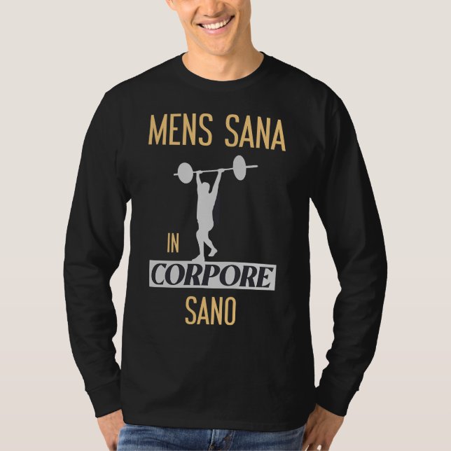 Mens Sana In Corpore Sano Yoga And Gym T-Shirt (Front)