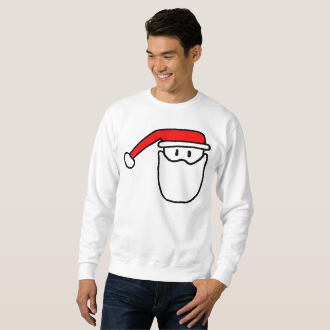 Mens Santa Father Christmas Jumper Sweatshirt (Front Full)