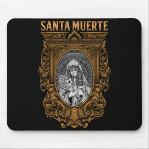 Mens Santa Muerte Mexican Female Deity Sugar Skull Mouse Pad