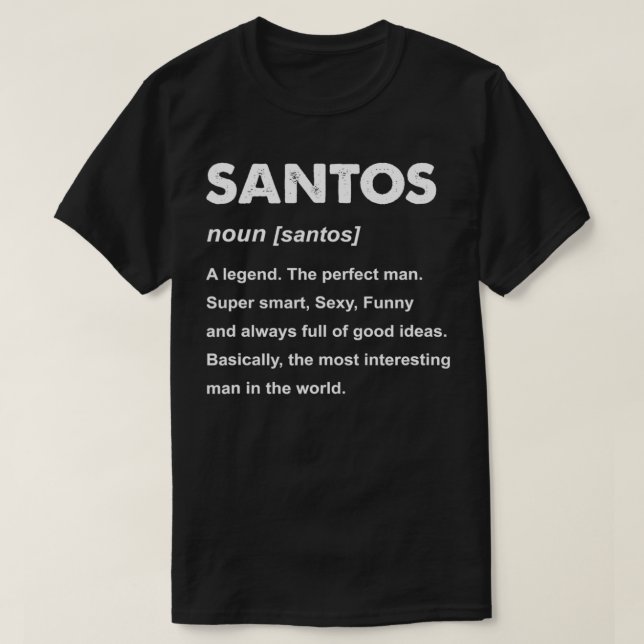 Mens Santos Name  T-Shirt (Design Front)
