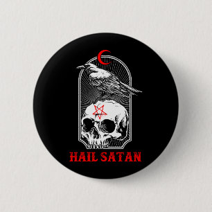 Mens Satan Satanic Skull Government Agencyth 6 Cm Round Badge