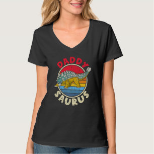 Mens Saurus Daddy I Ankylosaurus Dinosaur I Family T-Shirt