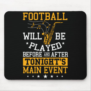 Mens saxophone lover musical instrument player mouse pad