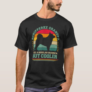 Mens Schipperke Dog Vintage Schipperke Grandpa Fa T-Shirt
