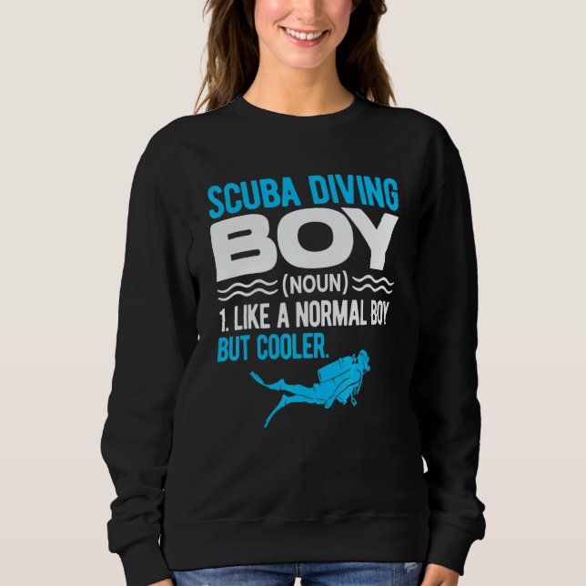 Mens Scuba Boy Noun Definition Diver Scuba Diving  Sweatshirt (Front)