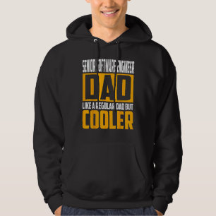 Mens Senior Software Engineer Dad Like a Regular Hoodie