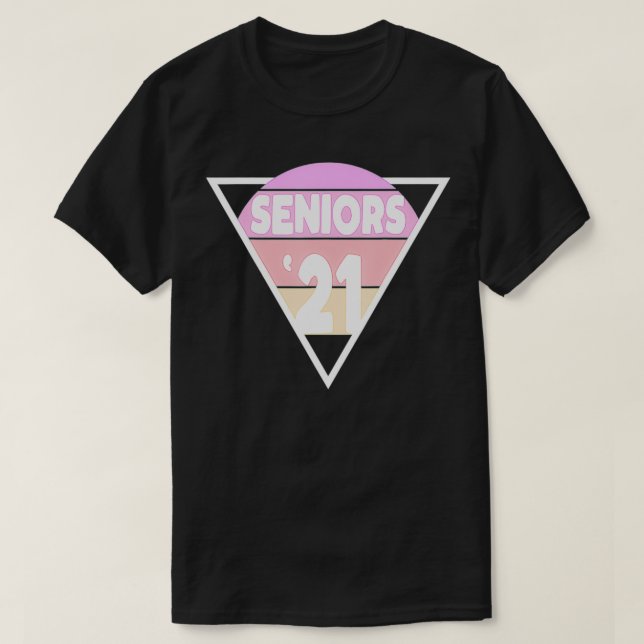 Mens Seniors 2021 Gifts for Her Him Retro 21 Gradu T-Shirt (Design Front)