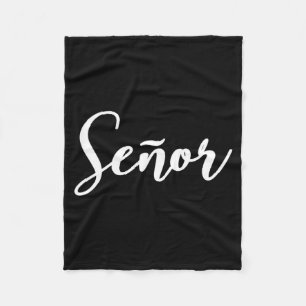 Mens Señor Spanish Mr Husband Wife Wedding Señora Fleece Blanket