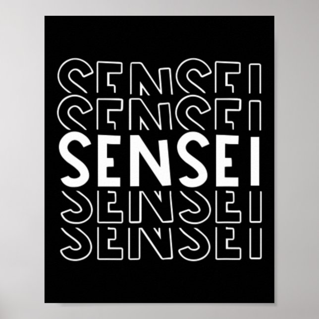 Mens Sensei Martial Arts Karate Judo Training Coac Poster (Front)