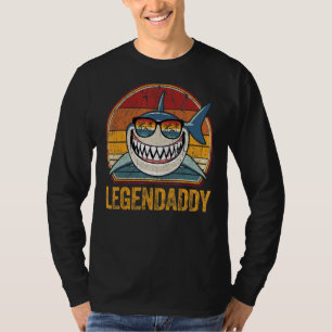 Mens  Shark Retro Legendaddy Dad  Vintage Daddy 1 T-Shirt