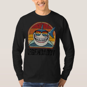 Mens Shark Retro Legendaddy Dad Vintage Daddy 2 T-Shirt