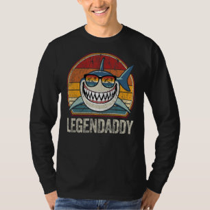 Mens Shark Retro Legendaddy Dad Vintage Daddy T-Shirt