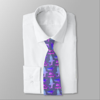 Mens Shark Tie-Purple's Tie