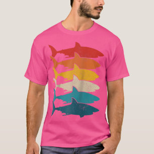 Mens Shark Vintage Fish Fishing Great White Shark T-Shirt