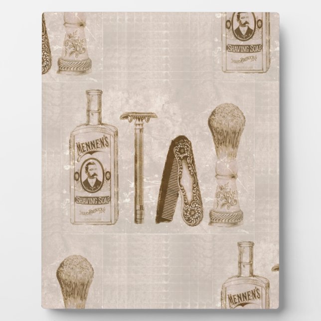 mens shaving plaque (Front)