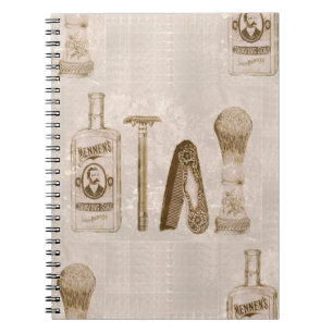 mens shaving spiral notebook
