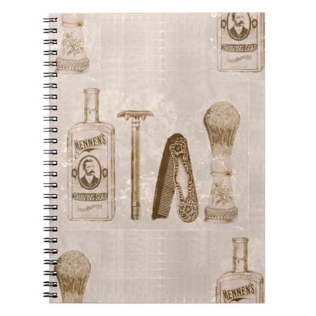 mens shaving spiral notebook (Front)