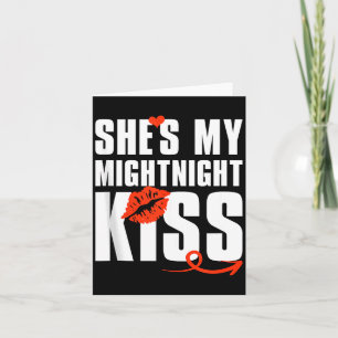 Mens She's My Midnight Kiss Happy New Year Matchin Card