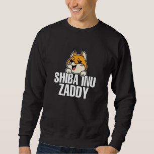 Mens Shiba Inu Zaddy Dog Dad design Sweatshirt