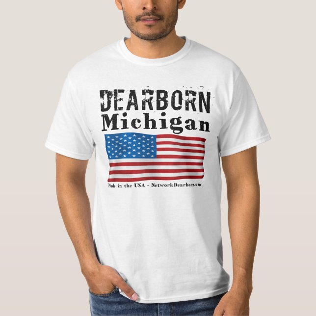 Men's Short Sleeve - Dearborn, MI - Made in USA T-Shirt (Front)