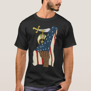 Mens Shriner Mason Real Pull Us Flag Masonic Indep T-Shirt
