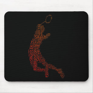 Mens Shuttle Badminton Squash Badminton Player  Mouse Pad