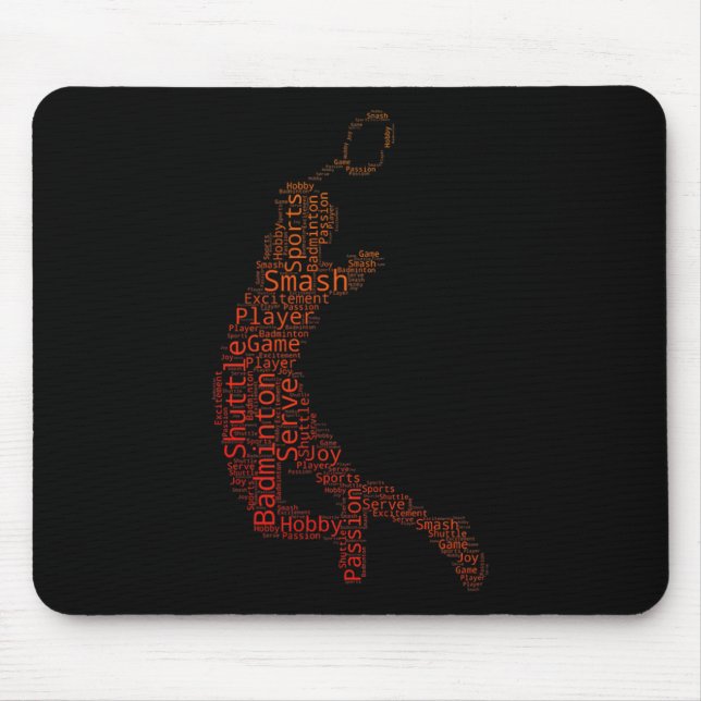 Mens Shuttle Badminton Squash Badminton Player  Mouse Pad (Front)