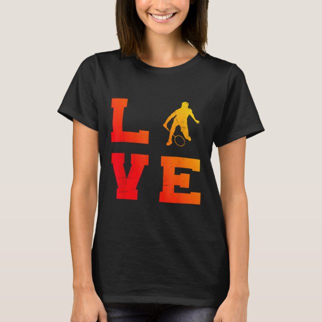 Mens Shuttle Squash Badminton Player Badminton  T-Shirt (Front)