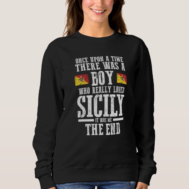 Mens Sicily Sicilian Flag   Sweatshirt (Front)