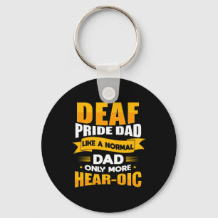 Mens Sign Language Deaf Awareness ASL and Deaf Pri Key Ring