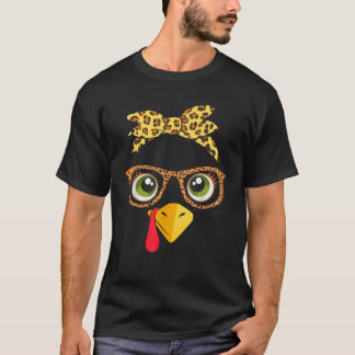 Mens Silly Turkey Face Gobble Thanksgiving Day Fun T-Shirt