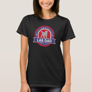 Mens Silver Lab Dad 4th of July Labrador Retriever T-Shirt