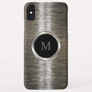 Men's Silver Metallic Monogram Design Case-Mate iPhone Case