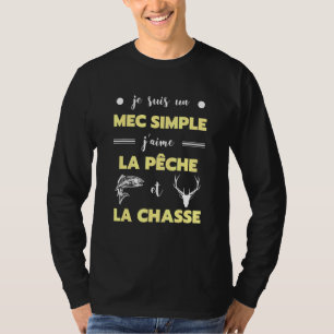 Mens Simple Duck Hunting Fishing Man Humour Hunter T-Shirt