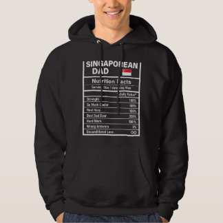 Mens Singaporean Dad Nutrition Facts Father's Day  Hoodie